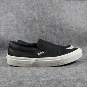 Vans Shoes Womens 8.5 Sneaker Classic Slip On Perforated Leather Black Skate Low